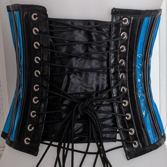 Cybergoth PVC Vinyl Corset Versatile Fashions Vintage 90s - Picture 7 of 14